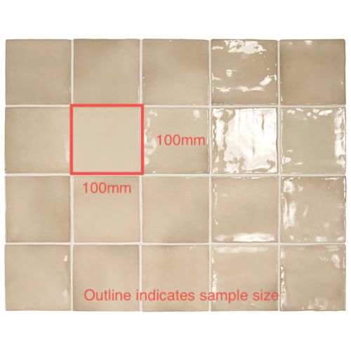 100x100 Rosina Beige Argile Gloss Tile