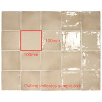 100x100 Rosina Beige Argile Gloss Tile
