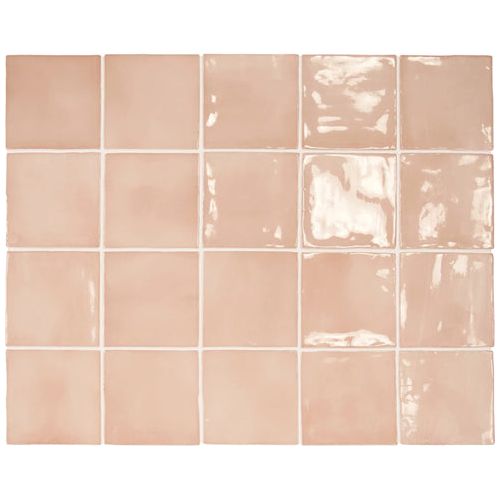100x100 Rosina Blush Pink Gloss Tile