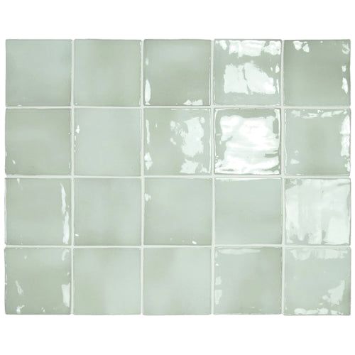 100x100 Rosina Mint Gloss Tile