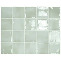 100x100 Rosina Mint Gloss Tile