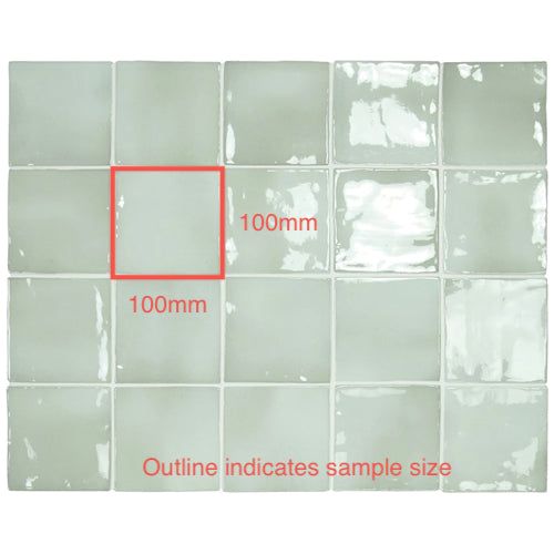 100x100 Rosina Mint Gloss Tile