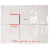 100x100 Rosina White Gloss Tile