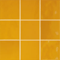 100x100 Martina Amber Yellow Gloss Tile