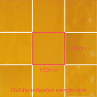 100x100 Martina Amber Yellow Gloss Tile