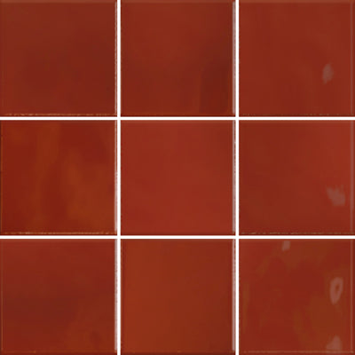 100x100 Martina Lava Red Gloss Tile