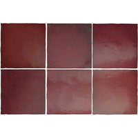 132x132 Chiara Burgundy Matt Tile