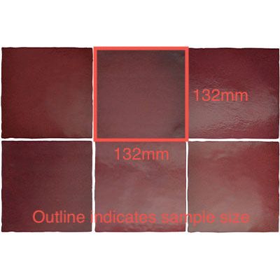 132x132 Chiara Burgundy Matt Tile
