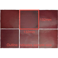 132x132 Chiara Burgundy Matt Tile