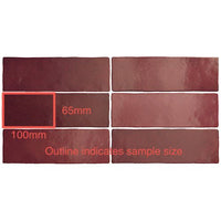 65x200 Chiara Burgundy Matt Tile