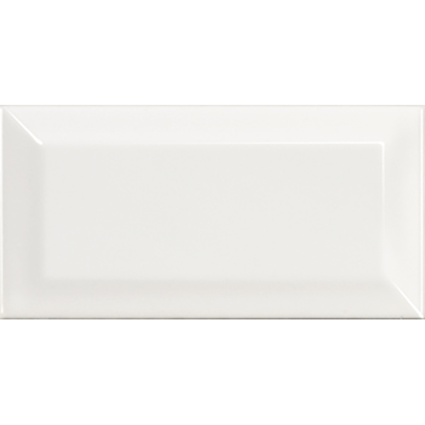 75x150 Gabrielle Beveled White Gloss Tile