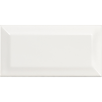 75x150 Gabrielle Beveled White Gloss Tile