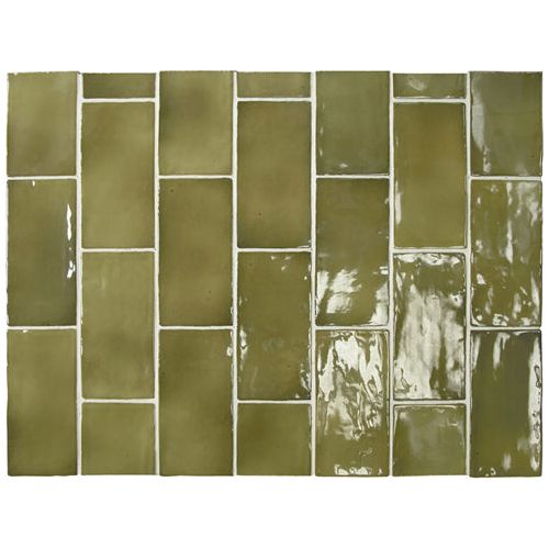 75x150 Rosina Basil Green Gloss Tile
