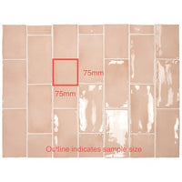 75x150 Rosina Blush Pink Gloss Tile