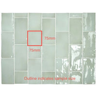 75x150 Rosina Mint Gloss Tile