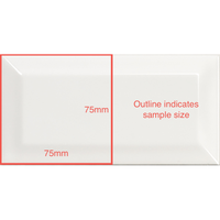 75x150 Gabrielle Beveled White Gloss Tile