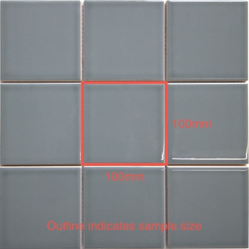 100x100 Stella Elephant Grey Gloss Tile