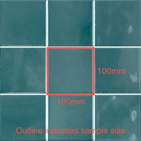 100x100 Martina Teal Blue Gloss Tile