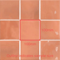 100x100 Martina Pink Gloss Tile