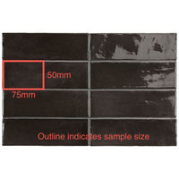 50x150 Giulia Black Hat Gloss Tile