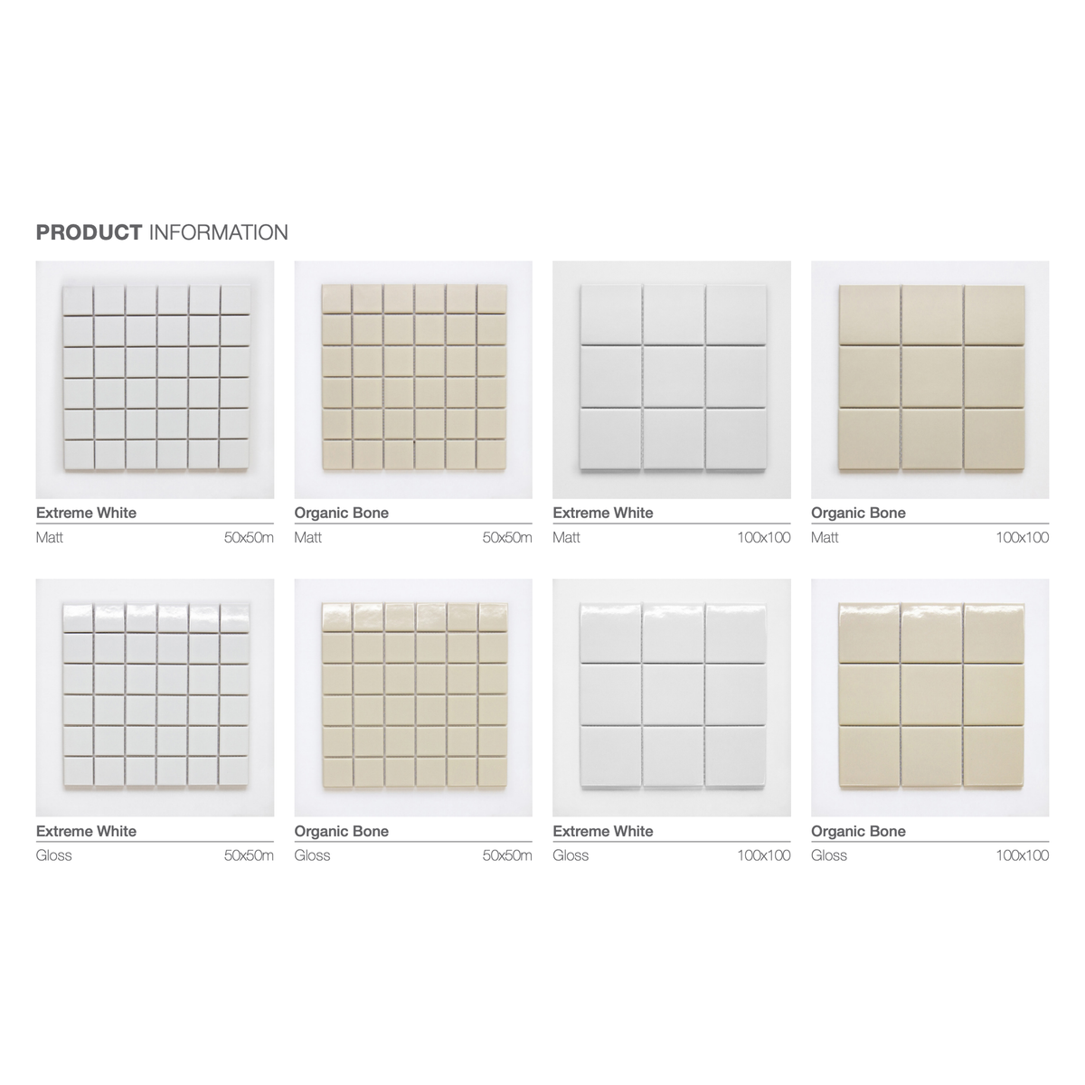 50x50 Stefano Organic Bone Matt Tile