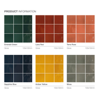 100x100 Martina Amber Yellow Gloss Tile
