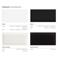 75x150 Gabrielle Beveled White Matt Tile