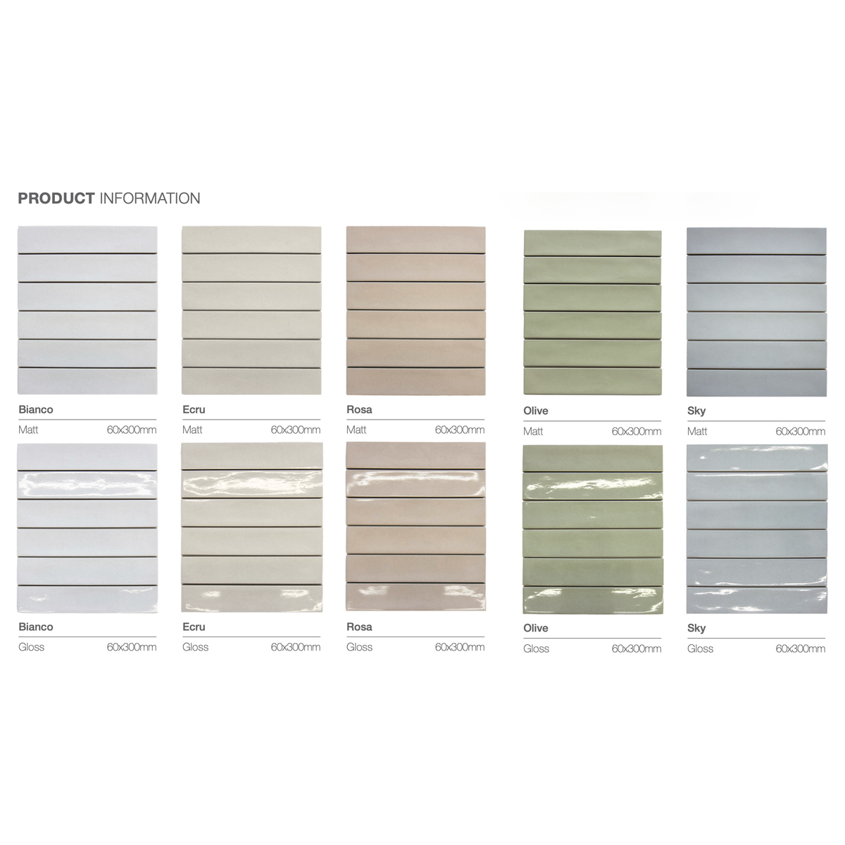 60x300 Arianna Olive Gloss Tile